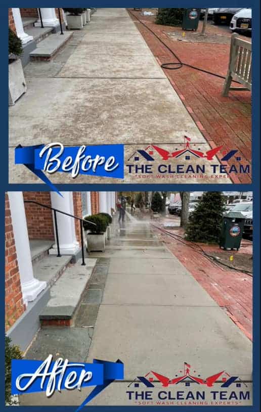 sidewalk pressure washed